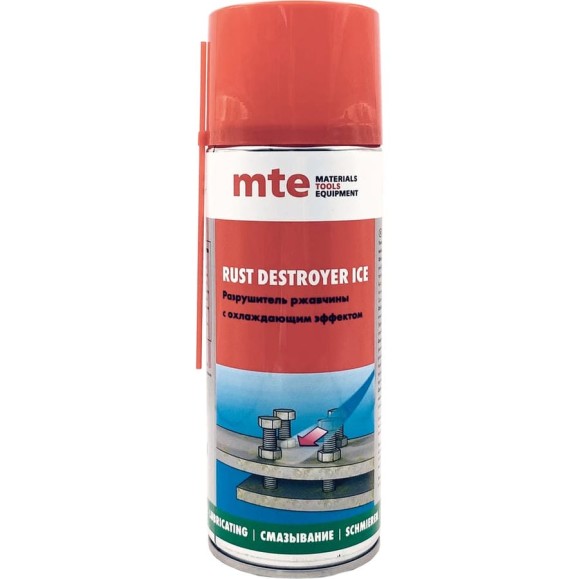 Разрушитель ржавчины с охлаждающим эффектом MTE RUST DESTROYER ICE спрей 520/400мл, 2893240400 Разрушитель ржавчины с охлаждающим эффектом MTE RUST DESTROYER ICE спрей 520/400мл, 2893240400