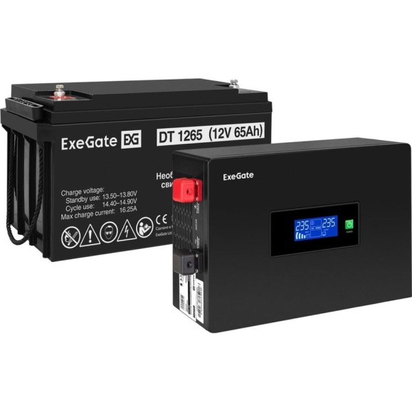 Комплект ИБП ExeGate EX295992RUS + батарея 65Aч EX282980RUS 1шт инвертор, синус, для котла, PF=1, настенный IdealSine SR-600.LCD.2SH 600VA/600W, чистая синус 297389 Комплект ИБП ExeGate EX295992RUS + батарея 65Aч EX282980RUS 1шт инвертор, синус, для котла, PF=1, настенный IdealSine SR-600.LCD.2SH 600VA/600W, чистая синус 297389