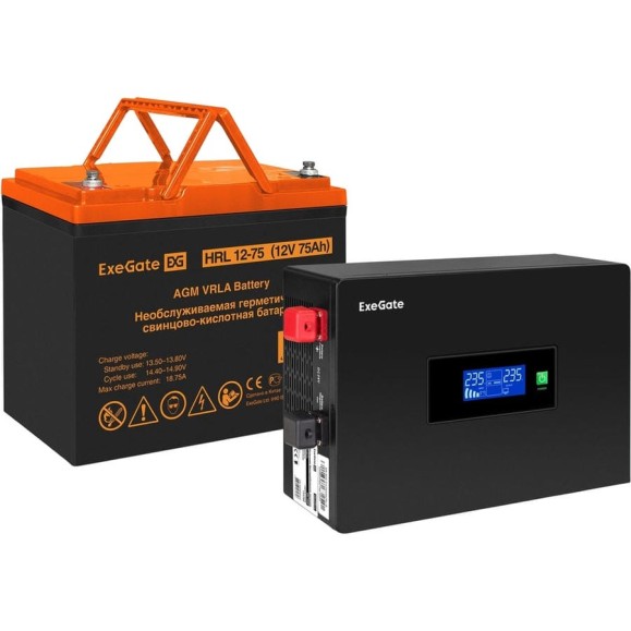 Комплект ИБП ExeGate EX295992RUS + батарея 75Aч EX285653RUS 1шт инвертор, синус, для котла, PF=1, настенный IdealSine SR-600.LCD.2SH 600VA/600W, чистая синус 297392 Комплект ИБП ExeGate EX295992RUS + батарея 75Aч EX285653RUS 1шт инвертор, синус, для котла, PF=1, настенный IdealSine SR-600.LCD.2SH 600VA/600W, чистая синус 297392