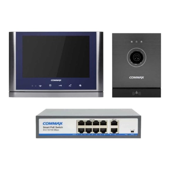 IP Комплект видеодомофона, вызывной панели и коммутатора COMMAX CIOT-1020MSilver+Blue/D21M/H8L2 CIOT-1020MSilver+Blue/CIOT-D21M/CIOT-H8L2 IP Комплект видеодомофона, вызывной панели и коммутатора COMMAX CIOT-1020MSilver+Blue/D21M/H8L2 CIOT-1020MSilver+Blue/CIOT-D21M/CIOT-H8L2