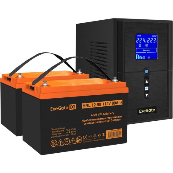 Комплект ИБП ExeGate EX295987RUS + батарея 90Aч EX285655RUS 2шт инвертор, синус, для котла SineTower SZ-1000.LCD.AVR.2SH.1C13.USB 1000VA/800W, чистый синусои 296803 Комплект ИБП ExeGate EX295987RUS + батарея 90Aч EX285655RUS 2шт инвертор, синус, для котла SineTower SZ-1000.LCD.AVR.2SH.1C13.USB 1000VA/800W, чистый синусои 296803