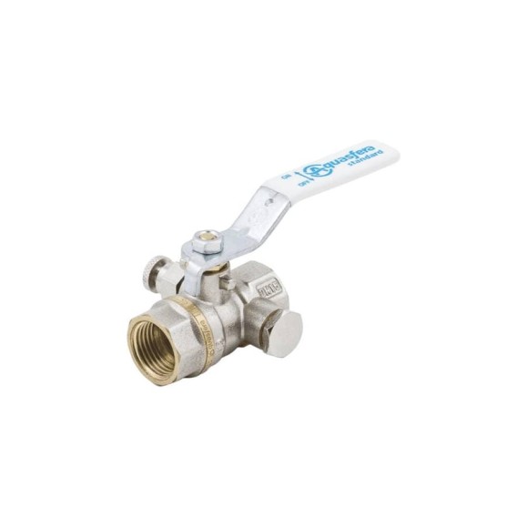 Кран шаровой латунный Aquasfera 1132 Standard никелированный, Ду20, Ру30, муфта/муфта, рычаг, с воздухоотводчиком 1132-02 107-8254 Кран шаровой латунный Aquasfera 1132 Standard никелированный, Ду20, Ру30, муфта/муфта, рычаг, с воздухоотводчиком 1132-02 107-8254