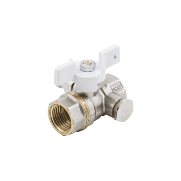 Кран шаровой латунный Aquasfera 1133 Standard никелированный, Ду15, Ру40, муфта/муфта, бабочка, с воздухоотводчиком 1133-01 107-8256 Кран шаровой латунный Aquasfera 1133 Standard никелированный, Ду15, Ру40, муфта/муфта, бабочка, с воздухоотводчиком 1133-01 107-8256
