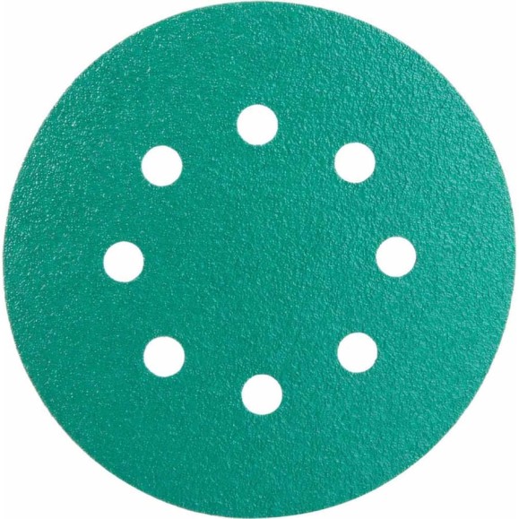Диск DC341 Film Green Hanko 125 мм 8 отв Р 80 100 шт/уп DC341.125.8.0080
