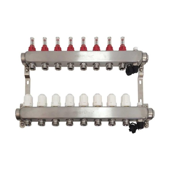 Коллекторный блок с расходомерами PROFLINE 8 выходов 1x3/4 УТ-00049413 Коллекторный блок с расходомерами PROFLINE 8 выходов 1x3/4 УТ-00049413