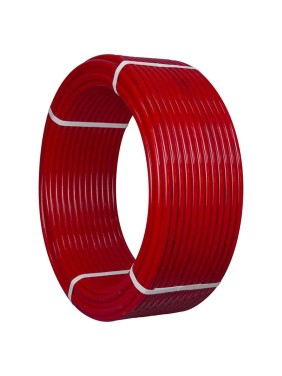 Труба из сшитого полиэтилена TEBO PEX с кислородным барьером EVOH 16x2.0мм (бухта 200 м) красная T-PE-X.Ox.16-2.0.К.200.RU