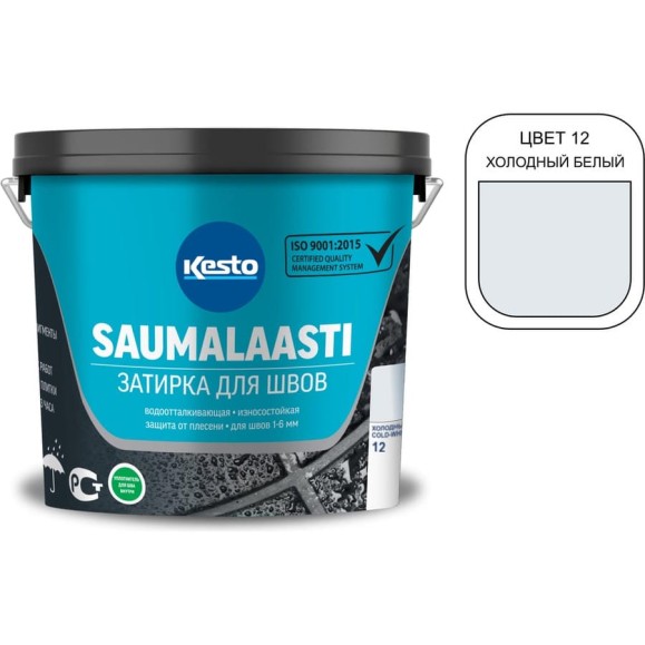 Затирка для плитки Kesto Saumalaasti № 12 холодный белый, 1 кг 83980