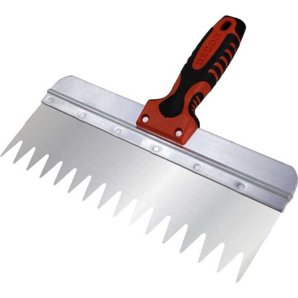 Шпатель DECOR 300 мм, зуб 20x27 мм, 0.5 мм 320-7300 11613634 Шпатель DECOR 300 мм, зуб 20x27 мм, 0.5 мм 320-7300 11613634