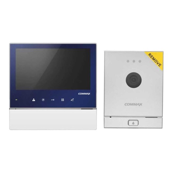 Комплект видеодомофона и вызывной панели COMMAX CDV-70H2 (синий)/DRC-41M(серебро) Комплект видеодомофона и вызывной панели COMMAX CDV-70H2 (синий)/DRC-41M(серебро)