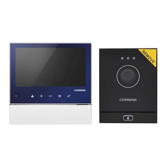 Комплект видеодомофона и вызывной панели COMMAX CDV-70H2(синий)/DRC-41M(темно-серый)