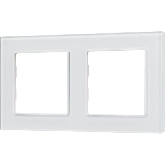 Рамка Arlight стеклянная FRM-GLARE-GS-2-WH 1шт 043796 Рамка Arlight стеклянная FRM-GLARE-GS-2-WH 1шт 043796