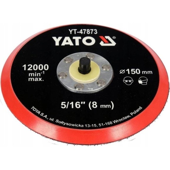 Полировальный диск с липучкой 150 мм, 5/16" YATO YT-47873 Полировальный диск с липучкой 150 мм, 5/16" YATO YT-47873