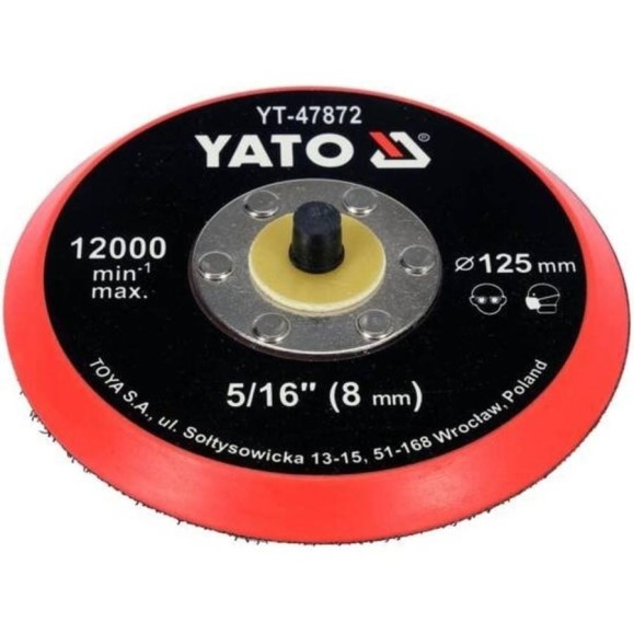 Полировальный диск с липучкой 125 мм, 5/16" YATO YT-47872 Полировальный диск с липучкой 125 мм, 5/16" YATO YT-47872