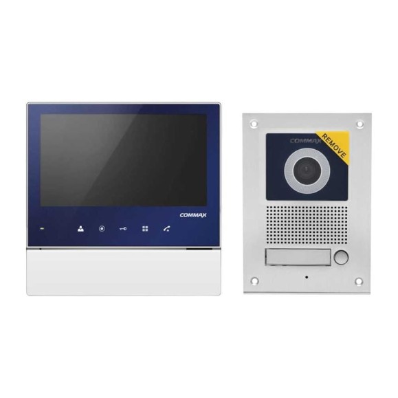 Комплект видеодомофона и вызывной панели COMMAX CDV-70H2(синий)/DRC-41UN