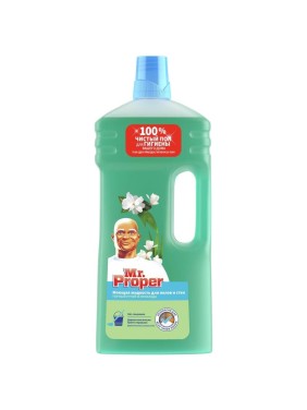 Моющая жидкость для полов и стен MR. PROPER Горный ручей и прохлада, 1.5 л 0001008324 Моющая жидкость для полов и стен MR. PROPER Горный ручей и прохлада, 1.5 л 0001008324