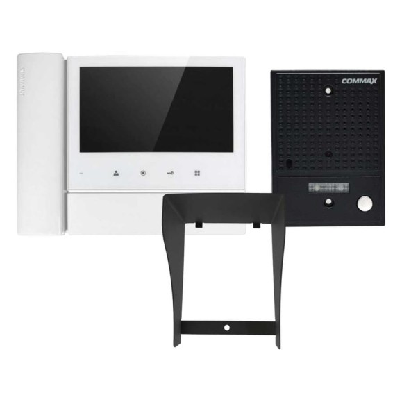 Комплект видеодомофона и вызывной панели COMMAX CDV-70NM/DRC-4CGN2(черная)+Козырек Комплект видеодомофона и вызывной панели COMMAX CDV-70NM/DRC-4CGN2(черная)+Козырек