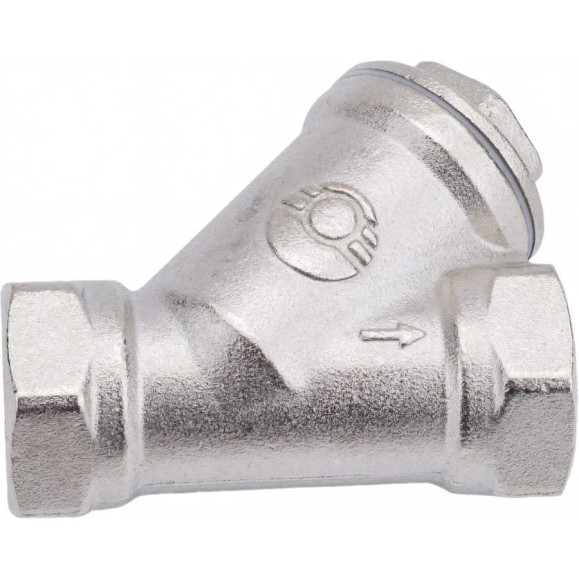 Сетчатый фильтр для газа VALFEX 1/2" ВР/ВР латунный под пломбу никелированный 46Б5фт VF.193.LN0.012.Bir Сетчатый фильтр для газа VALFEX 1/2" ВР/ВР латунный под пломбу никелированный 46Б5фт VF.193.LN0.012.Bir