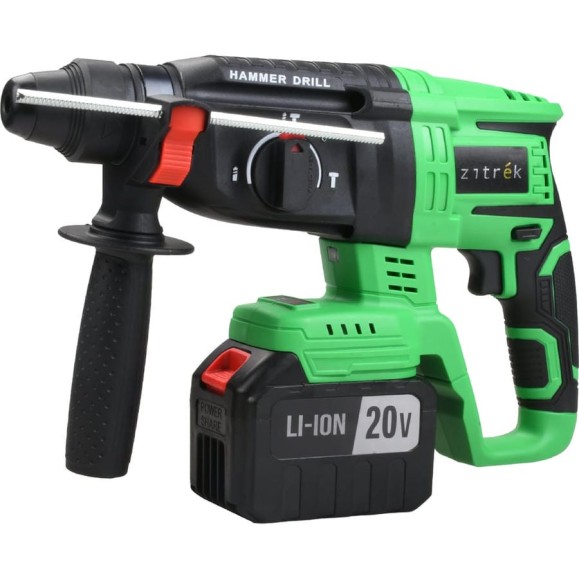 Перфоратор аккумуляторный бесщеточный Zitrek Destroyer Pro (20В, Li-ion 2x6.0Ач, з/у, кейс) 063-4373 Перфоратор аккумуляторный бесщеточный Zitrek Destroyer Pro (20В, Li-ion 2x6.0Ач, з/у, кейс) 063-4373