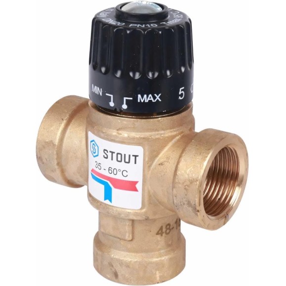 Термостатический смесительный клапан STOUT 3/4 ВР, 35-60°С, KV 1.6 SVM-0110-166020 RG008TIGEFMFRN Термостатический смесительный клапан STOUT 3/4 ВР, 35-60°С, KV 1.6 SVM-0110-166020 RG008TIGEFMFRN