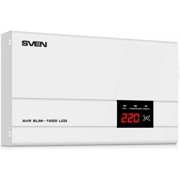 Стабилизатор напряжения SVEN AVR SLIM-1000 LCD SV-012816