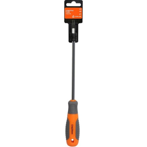 Отвертка Airline TORX TX30x155 мм, с эргономичной рукояткой, магнитная, пластиковый подвес ATBX014 Отвертка Airline TORX TX30x155 мм, с эргономичной рукояткой, магнитная, пластиковый подвес ATBX014