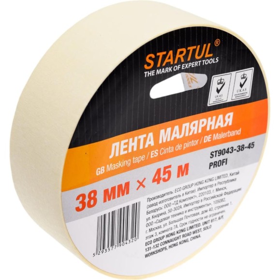 Малярная лента STARTUL 38 мм 45 м Profi ST9043-38-45