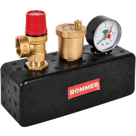 Группа безопасности котла ROMMER 3 бар, 1 (до 50 кВт) (в теплоизоляции) RVS-0004-055025 RG0092LPJR7P1E Группа безопасности котла ROMMER 3 бар, 1 (до 50 кВт) (в теплоизоляции) RVS-0004-055025 RG0092LPJR7P1E