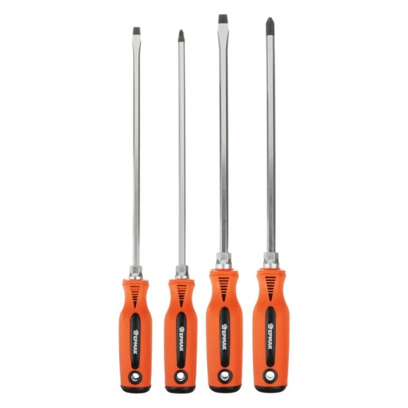 Набор усиленных отверток ЕРМАК 4шт SL 6*250; 8*250/ PH2*250;PH3*250 651-233 Набор усиленных отверток ЕРМАК 4шт SL 6*250; 8*250/ PH2*250;PH3*250 651-233