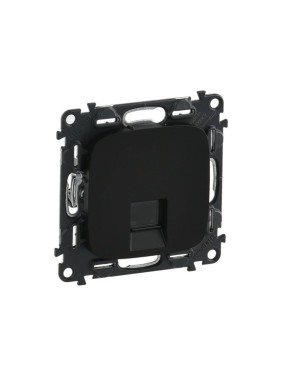 Информационная розетка одиночная Legrand Valena ALLURE RJ45, Кат6, UTP, с лицевой панелью, антрацит 753952 Информационная розетка одиночная Legrand Valena ALLURE RJ45, Кат6, UTP, с лицевой панелью, антрацит 753952