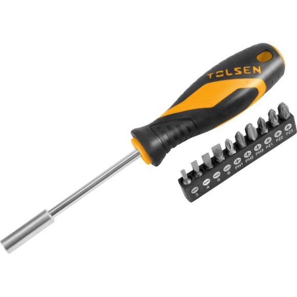 Отвертка с битами TOLSEN 1/4" 25 мм, 11 пр 20044 Отвертка с битами TOLSEN 1/4" 25 мм, 11 пр 20044
