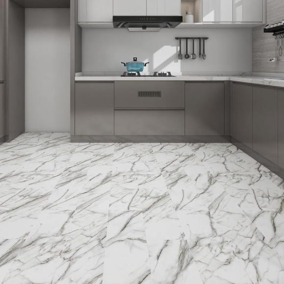 Виниловый пол с подложкой Lamiwood AQUAMARINE (Мрамор Бьянко; класс 43; 5 мм, микрофаска; 1,86 кв.м) M-01 Виниловый пол с подложкой Lamiwood AQUAMARINE (Мрамор Бьянко; класс 43; 5 мм, микрофаска; 1,86 кв.м) M-01