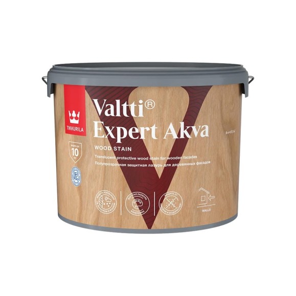 Антисептик для дерева Tikkurila VALTTI EXPERT AKVA дуб беленый 9 л 700009615 Антисептик для дерева Tikkurila VALTTI EXPERT AKVA дуб беленый 9 л 700009615