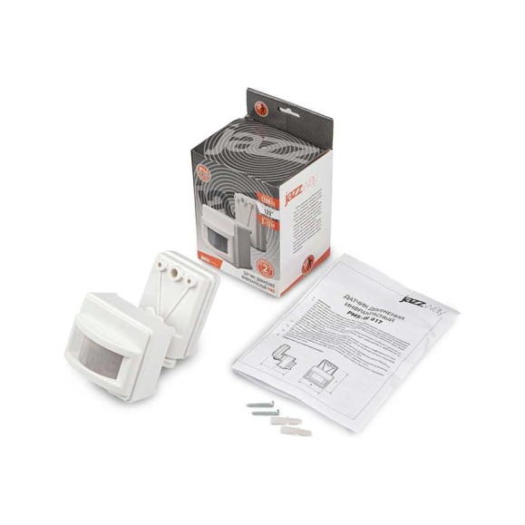 Датчик движения Jazzway PMS-IR 017 1200Вт 120гр. 2-12м WH IP44 5012998 Датчик движения Jazzway PMS-IR 017 1200Вт 120гр. 2-12м WH IP44 5012998