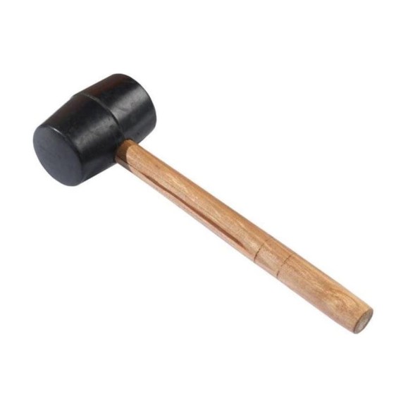 Киянка резиновая Jetservice 450гр. с деревянной ручкой HD-8169-450