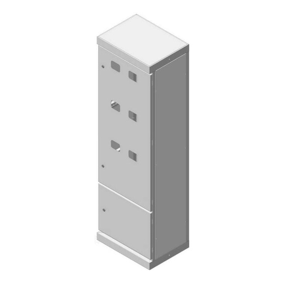 Корпус MULTICOLOR 3УР-200 (630x2000x450) 6 см. окон (ШхВхГ) IP31 RAL 7035 MLT.3UR.31.63.20.45