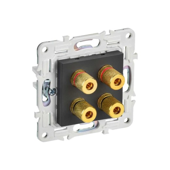 Аудиорозетка 4-местная IEK SKANDY SK-A01T титан SK-S40-K48 Аудиорозетка 4-местная IEK SKANDY SK-A01T титан SK-S40-K48