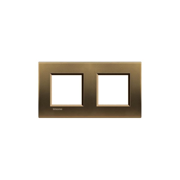 Рамка прямоугольная Bticino Livinglight 2 поста, цвет Бронза LNA4802M2BZ