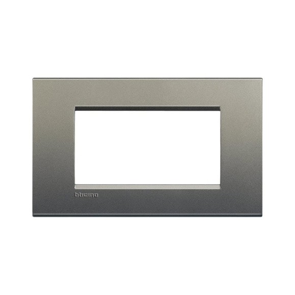 Рамка прямоугольная Bticino Livinglight 4 модуля, цвет Серый шелк LNA4804AE Рамка прямоугольная Bticino Livinglight 4 модуля, цвет Серый шелк LNA4804AE