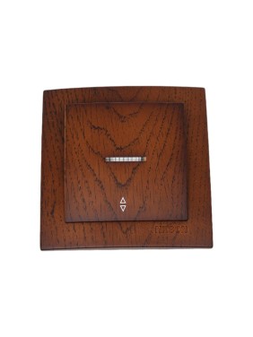 Выключатель NILSON 1СП проходной с подсветкой орех Touran wood 24271008