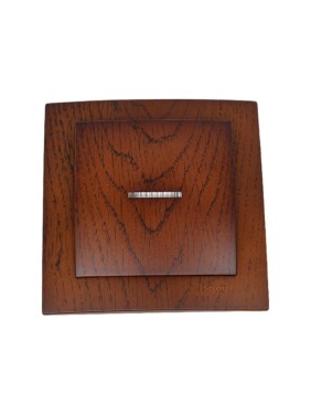 Выключатель NILSON 1СП с подсветкой орех Touran wood 24271002
