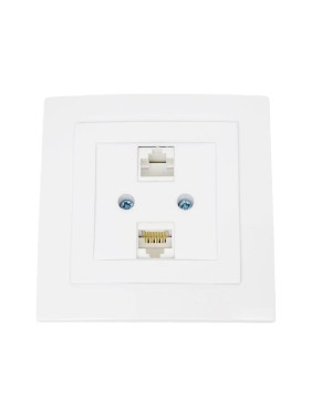 2-местная компьютерная розетка Nilson СУ RJ45 CAT6, TOURAN-ALEGRA-THOR, белый 24111046