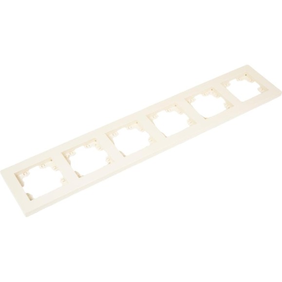Горизонтальная шестиместная рамка UNIVersal серия афина, слоновая кость ivory A1043-I Горизонтальная шестиместная рамка UNIVersal серия афина, слоновая кость ivory A1043-I