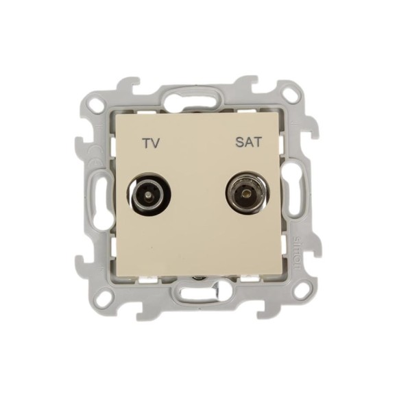 Розетка Simon TV-SAT одиночная, сл кость 2410487-031 Розетка Simon TV-SAT одиночная, сл кость 2410487-031