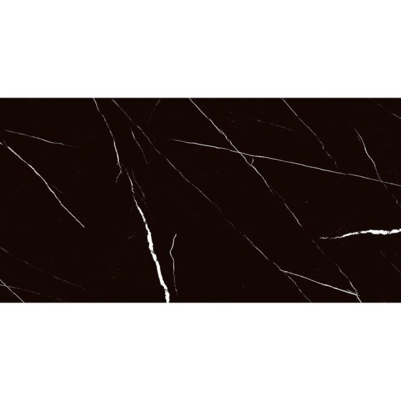 Керамогранит NOVIN CERAM YAZD TILE HELSINKI BLACK полированный, ректифицированный, 60x120 см, упак. 3 шт., 2,16 кв. м КА-00001183