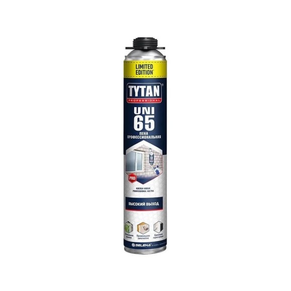 Пена монтажная TYTAN PROFESSIONAL 65 uni limited edition, профи, 750 мл 274815 Пена монтажная TYTAN PROFESSIONAL 65 uni limited edition, профи, 750 мл 274815