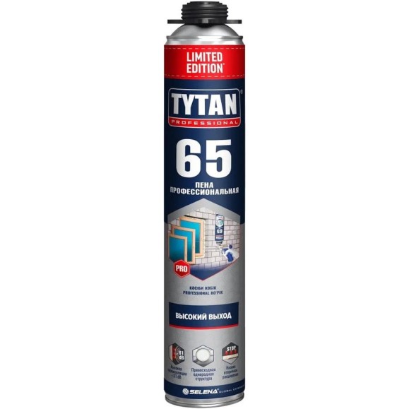 Пена монтажная TYTAN PROFESSIONAL 65 limited edition, профи, 750 мл 274814 Пена монтажная TYTAN PROFESSIONAL 65 limited edition, профи, 750 мл 274814