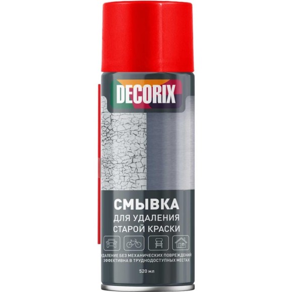 Аэрозольная смывка лакокрасочных покрытий Decorix 520 мл 0109-00 DX Аэрозольная смывка лакокрасочных покрытий Decorix 520 мл 0109-00 DX