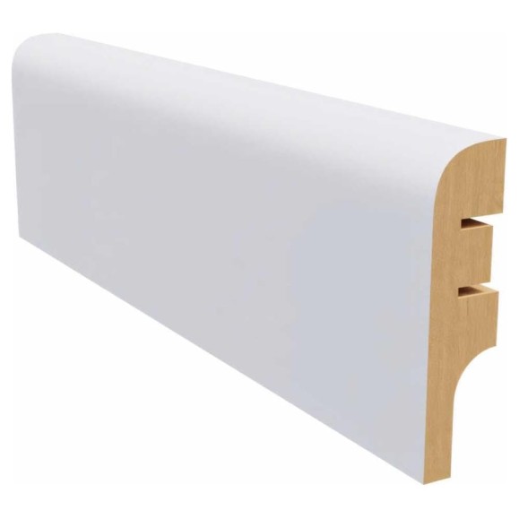 Плинтус белый МДФ Krispo 16х60х2400 мм AGIS КР-202-60