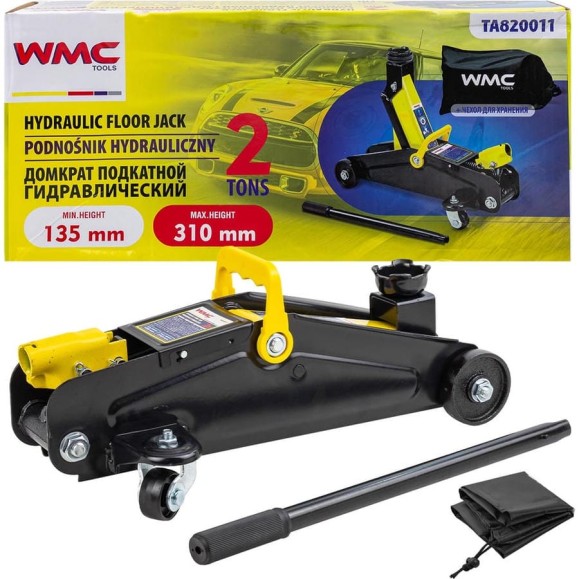Подкатной гидравлический домкрат WMC TOOLS 2 т WMC-TA820011(56843) Подкатной гидравлический домкрат WMC TOOLS 2 т WMC-TA820011(56843)