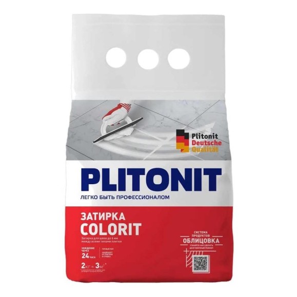 Затирка PLITONIT Colorit 1,5-6 мм светло-бежевая 2 кг 18886 Затирка PLITONIT Colorit 1,5-6 мм светло-бежевая 2 кг 18886